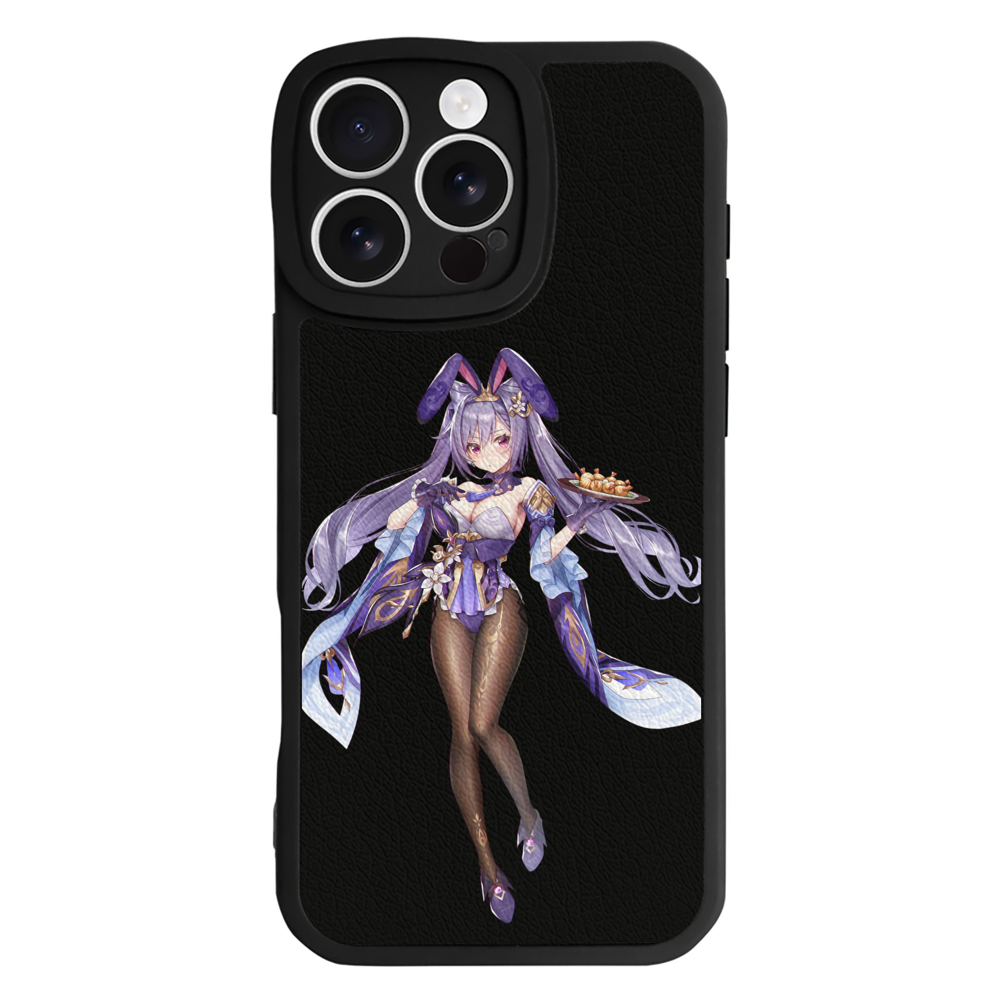 げんし神 刻晴 こくせい genshin Kokusei 【iPhone 16シリーズ対応】シリコンスマホケース（レザー調） 材質：シリコン